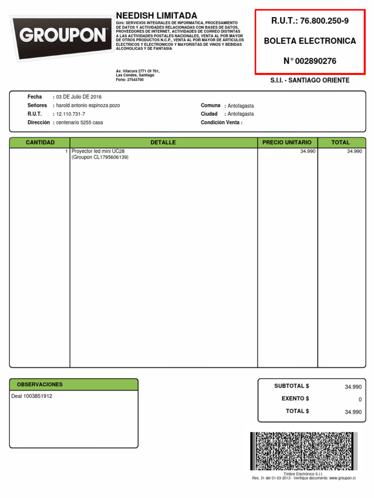 Needish Limitada: Boleta Electronica | PDF | Informática | Industrias ...