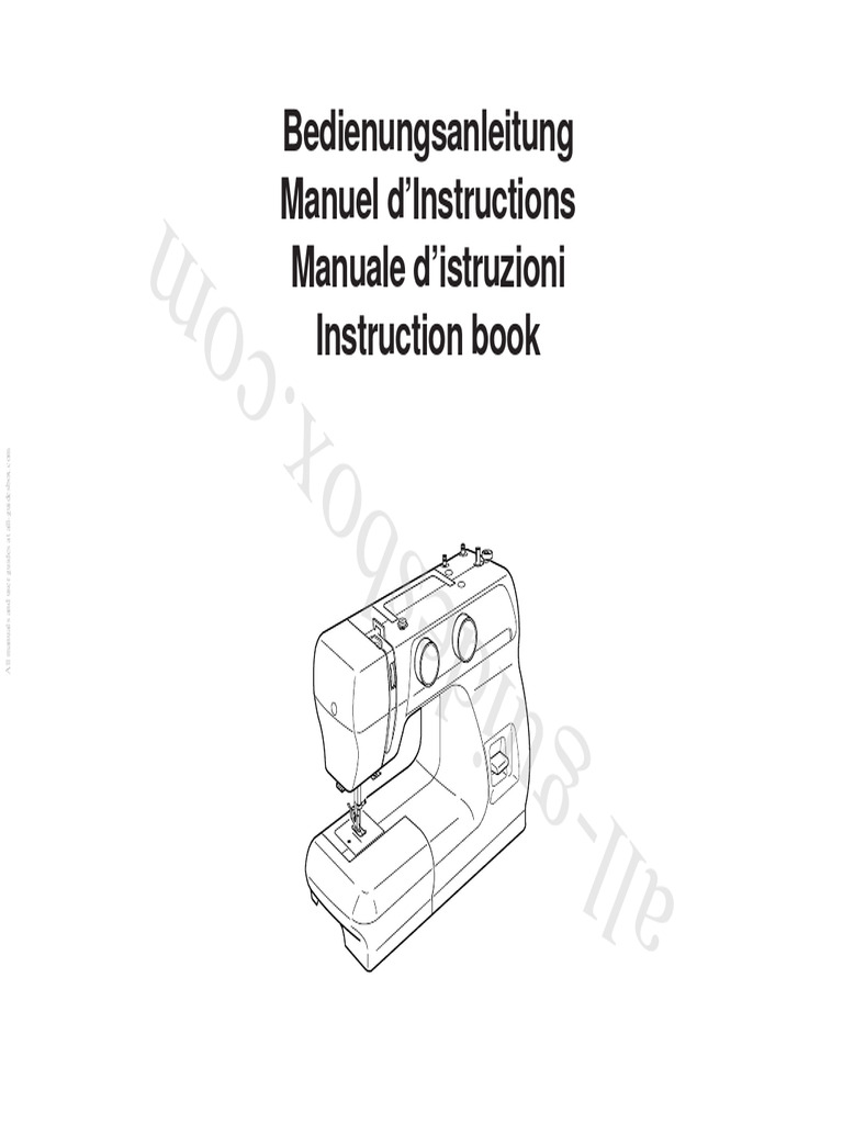 Elna 21 Sewing Machine Instruction Manual PDF