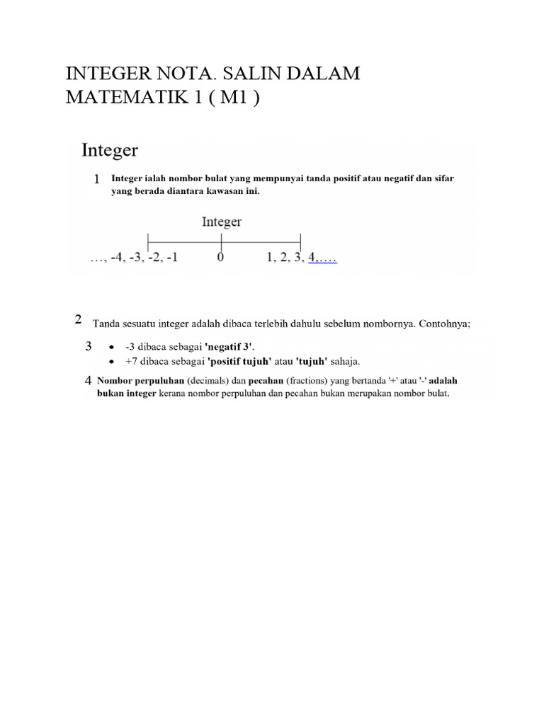 Integer Nota | PDF