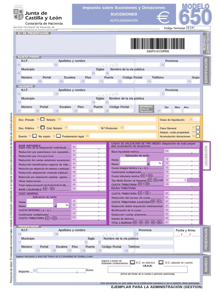 Modelo 650 | PDF