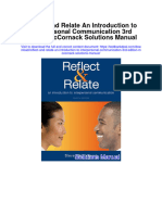 Reflect and Relate An Introduction To Interpersonal Communication 3rd Edition Mccornack Solutions Manual