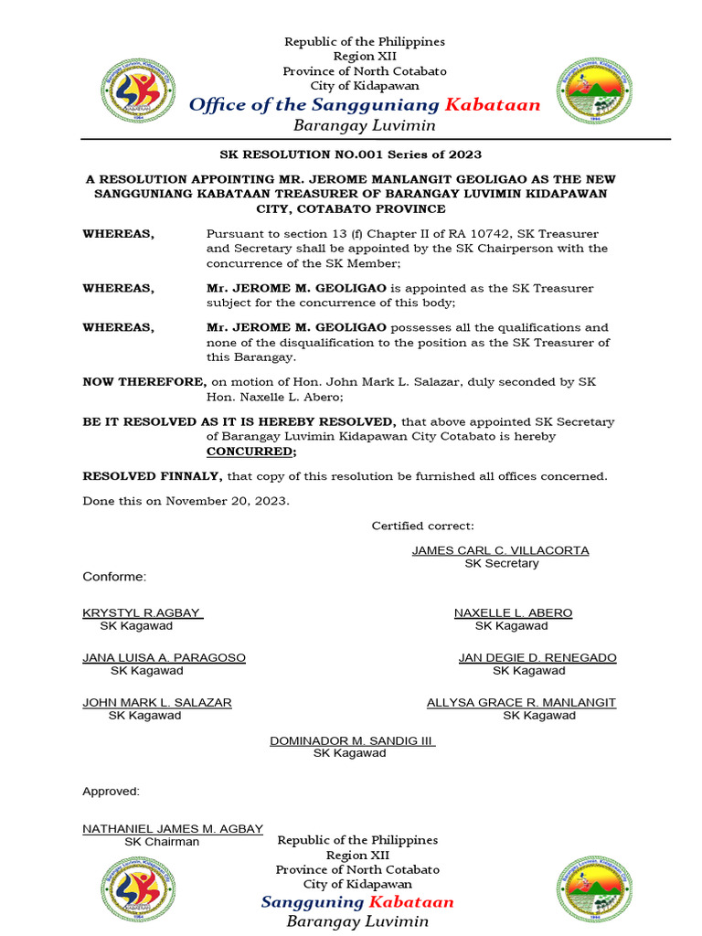 Resolution For Appointment | PDF | Government
