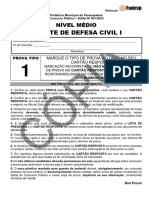 Prova de Agente de Defesa Civil I Tipo 1 20-11-2023