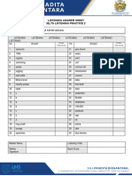 Practice 2 - Listening Answer Sheet