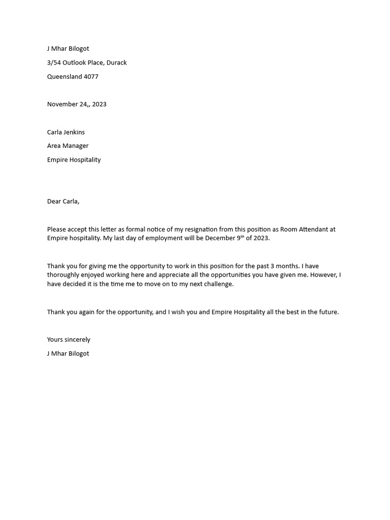 Resignation | PDF