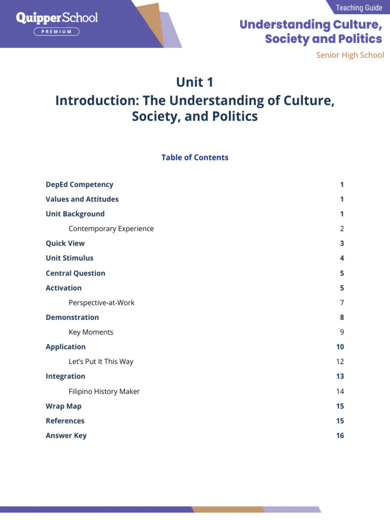 Understanding Culture, Society, Politics | PDF | Gender Studies ...