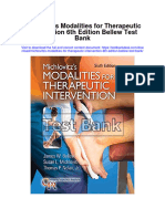 Michlovitzs Modalities For Therapeutic Intervention 6th Edition Bellew Test Bank