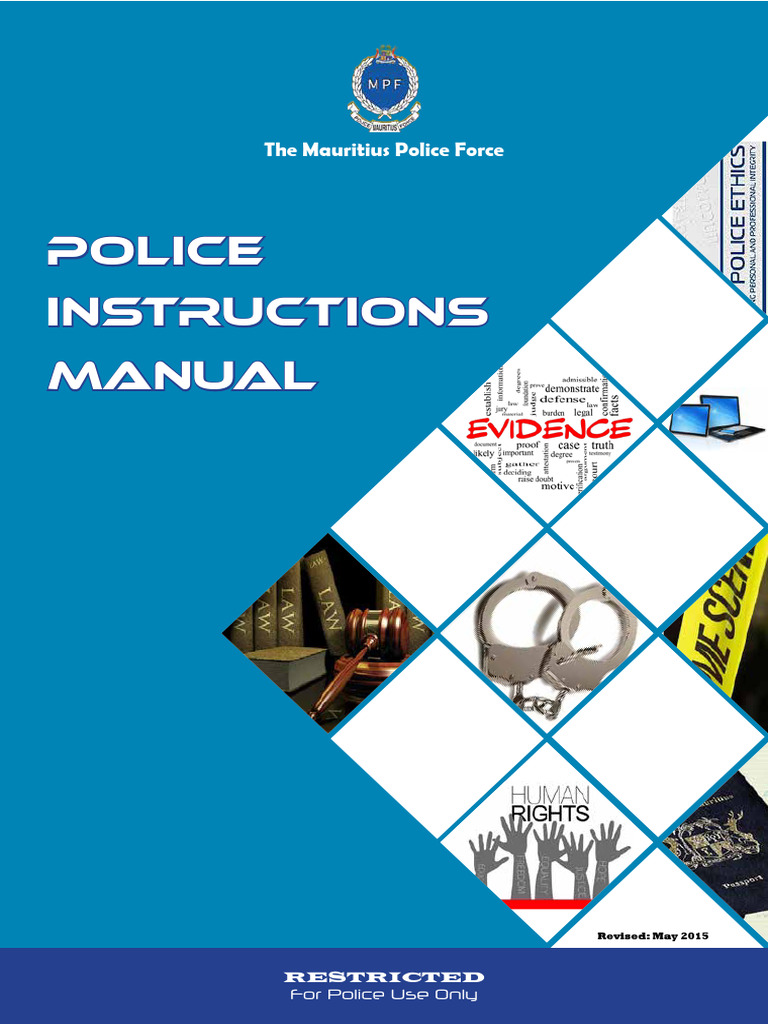 Mauritius Police Instructions Manual | PDF | Detention (Imprisonment ...