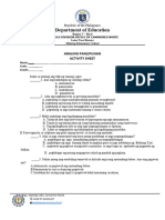 Araling Panlipunan Activity Sheet For Print