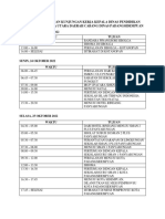 Rundown Kegiatan Kunjungan Kerja Kepala Dinas Pendidikan Provinsi Sumatera Utara Daerah Cabang Dinas Padangsidempuan