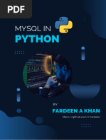 MySQL Using Python Cheat Sheet PDF