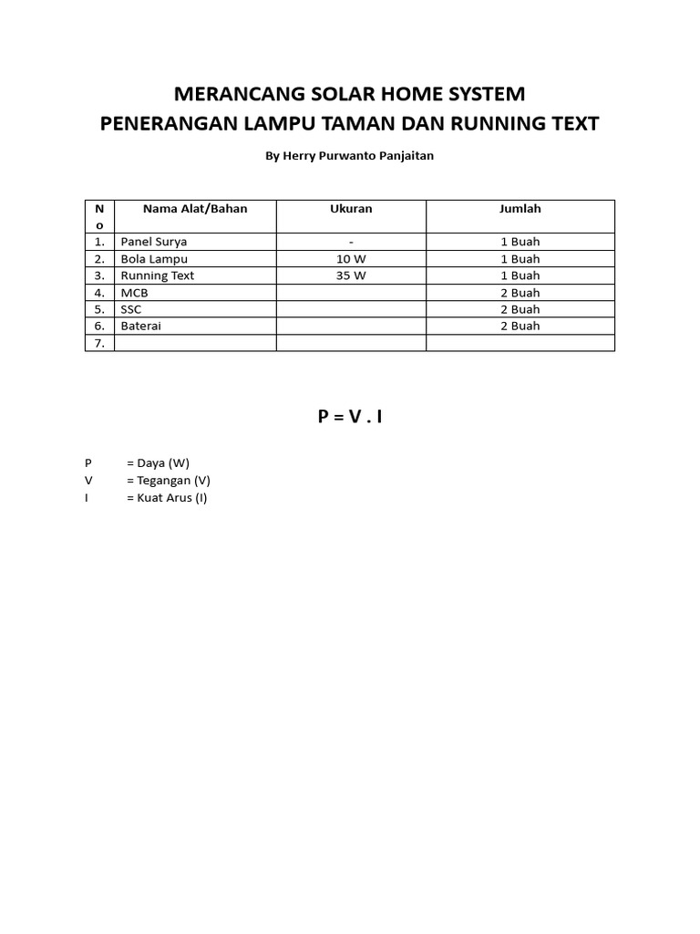 MERANCANG SOLAR HOME SYSTEM PDF