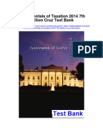 Fundamentals of Taxation 2014 7th Edition Cruz Test Bank