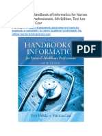 Test Bank For Handbook of Informatics For Nurses Healthcare Professionals 5th Edition Toni Lee Hebda Patricia Czar