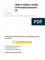 FIRMAN T08072 10000 or 8000 Watt Tri Fuel Portable Generator User Manual - Manuals+