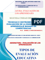 Tipos de Evaluación