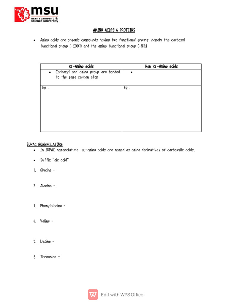 AMINO ACIDS | PDF