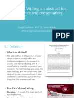 Chapter 5 - Writing An Abstract For Conference and Presentation