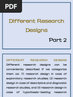 Different Research Designs