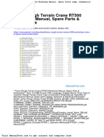 Terex Rough Terrain Crane Rt500 Workshop Manual Spare Parts Schematics