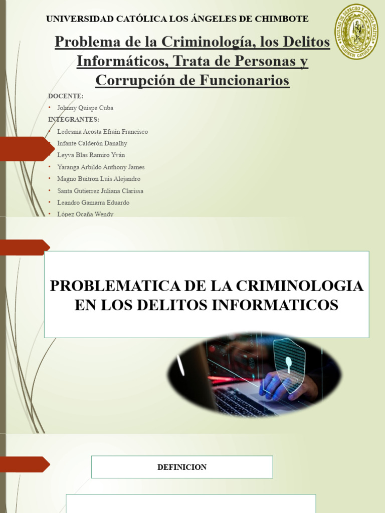 Diapositivas Criminología Grupo 8 | PDF