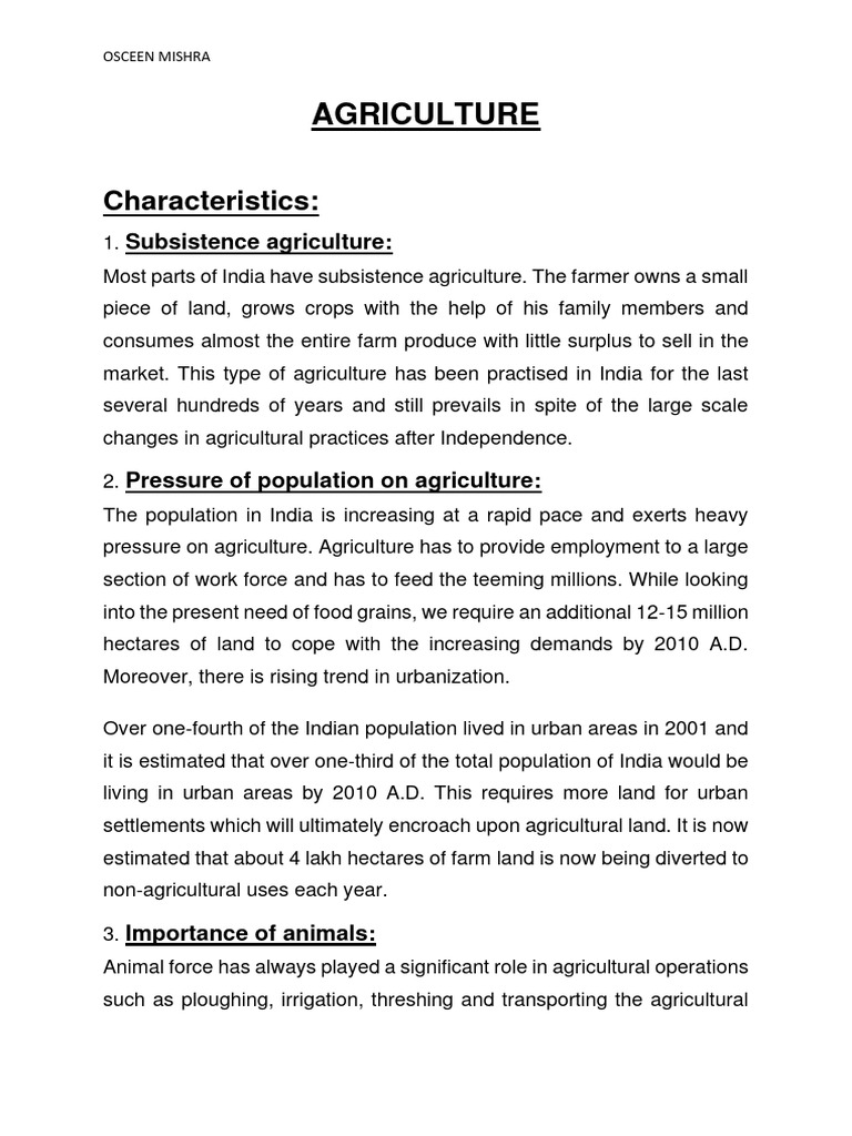 Agriculture Pdf