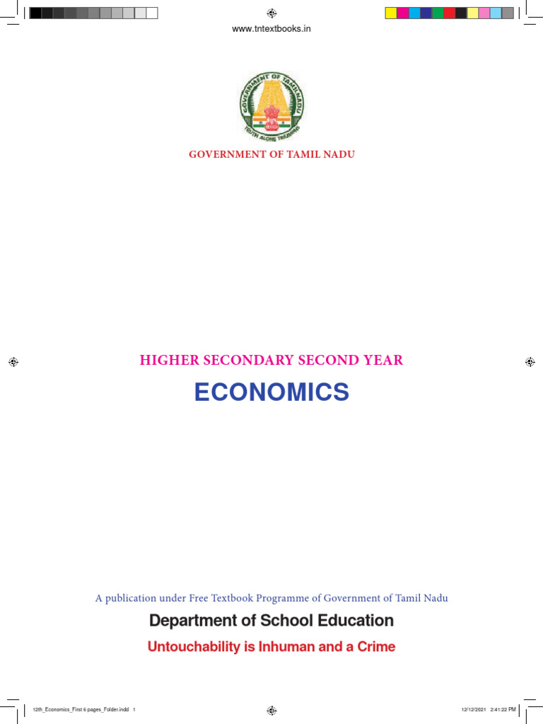 Tamil Nadu 12th Grade Economics Guide | PDF | Capitalism | Macroeconomics