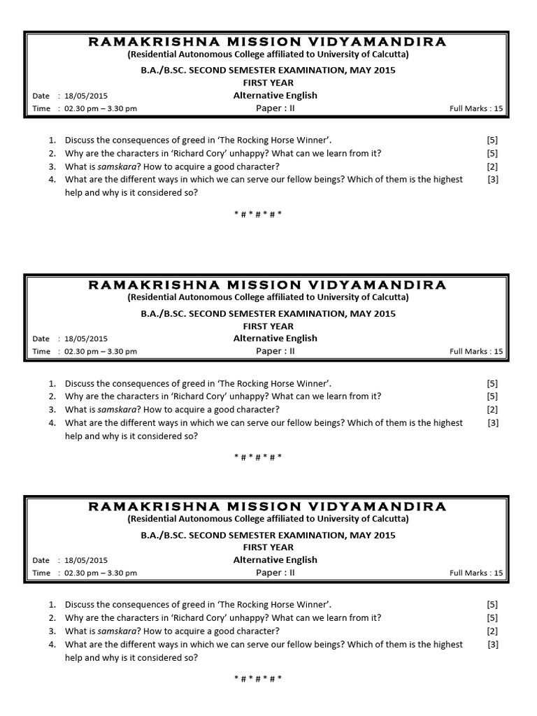 CALICUT UNIVERSITY QUESTION PAPER 2024 PDF DOWNLOAD visual data 3