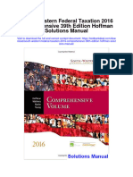 South Western Federal Taxation 2016 Comprehensive 39th Edition Hoffman Solutions Manual