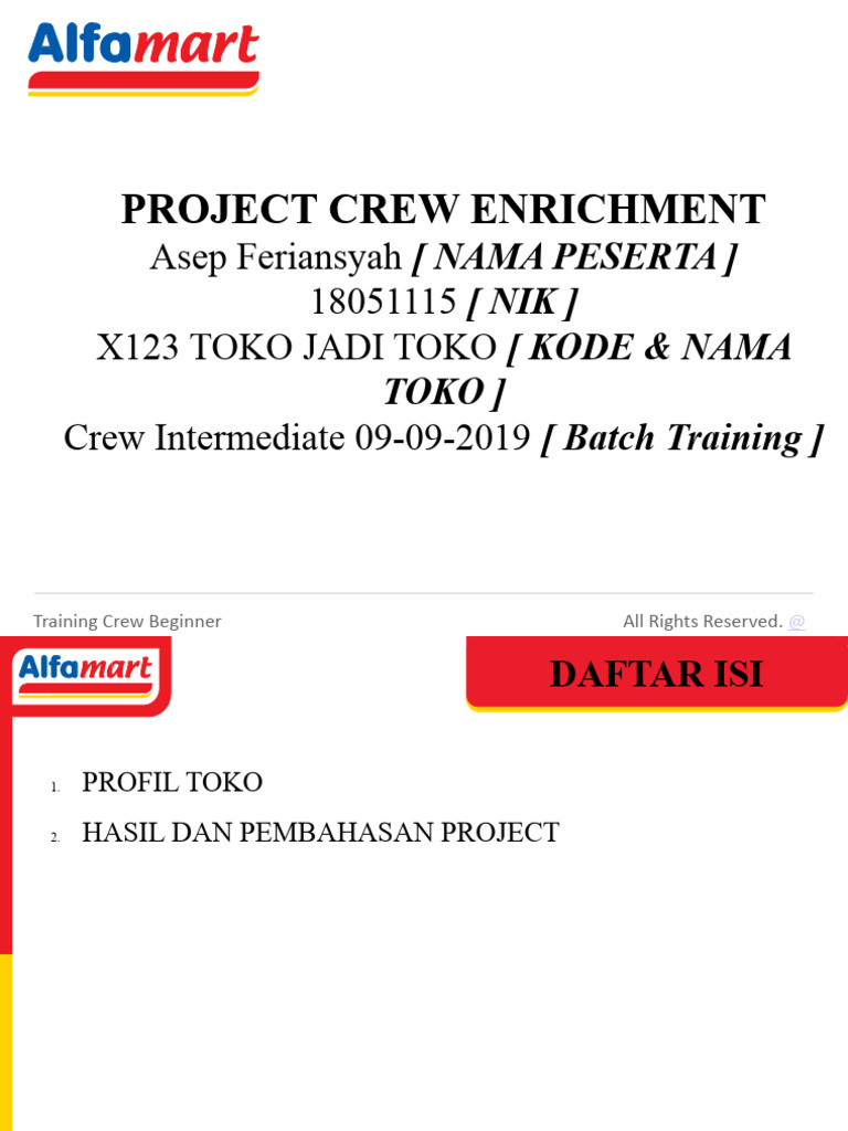Panduan Slide Project Crew Enrichment 2020 | PDF