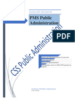 PMS Public Administration - 2009-2022 Past Papers