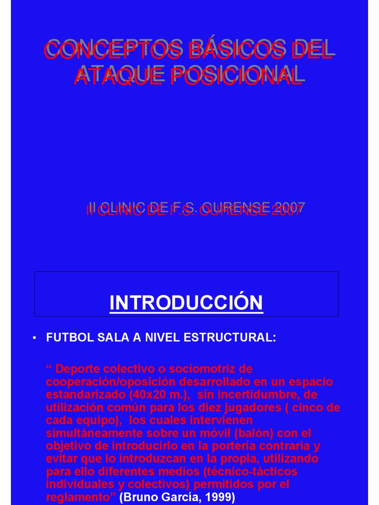 Ataque Posicional en Fútbol Sala | PDF | Defensor (Asociación de Fútbol ...