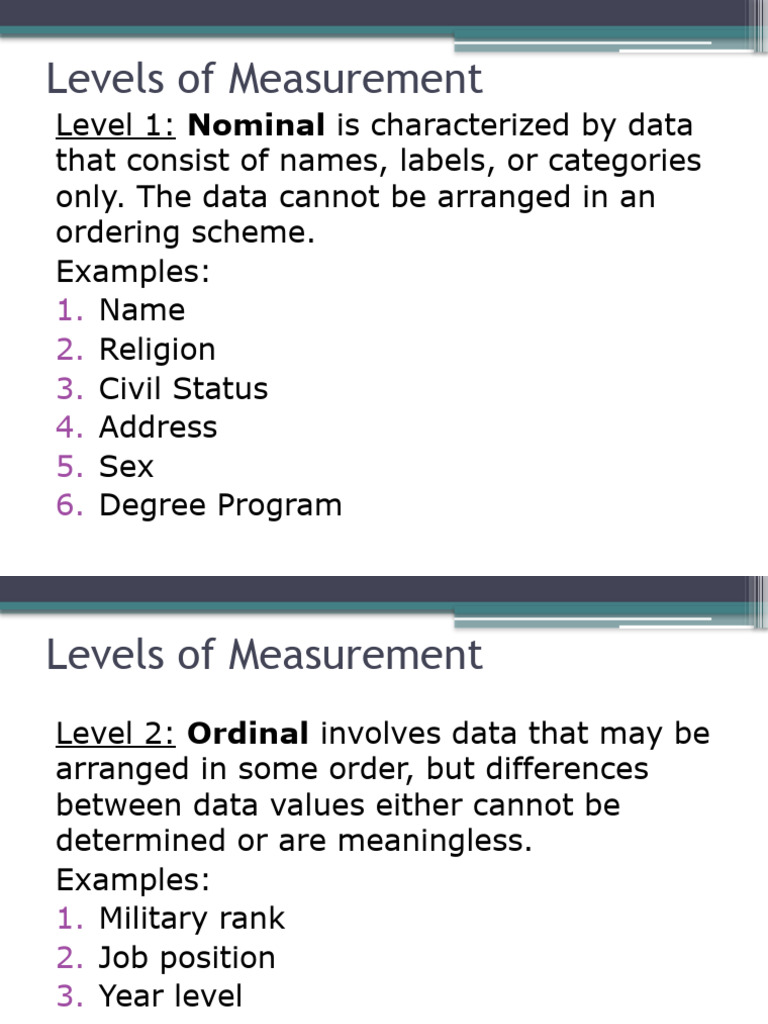 Understanding Levels of Measurement | PDF | Computers