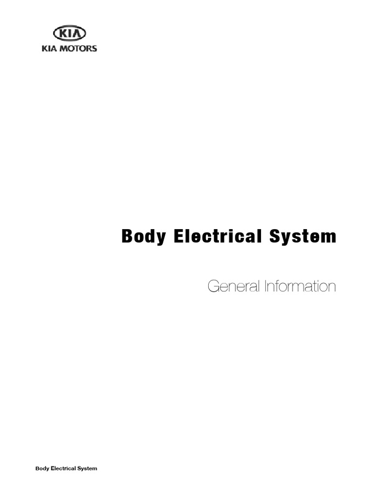 Body Electrical System Kia Picanto 2010 | PDF