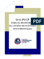 PUCP Guia Para El Registro y Citado de Fuentes Document Ales 2009