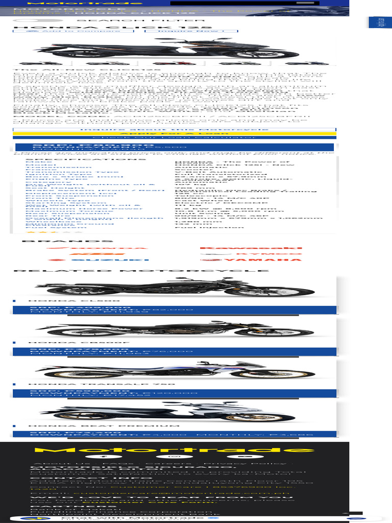 Honda Click 125 - Motortrade | PDF | Wheel | Product Introductions