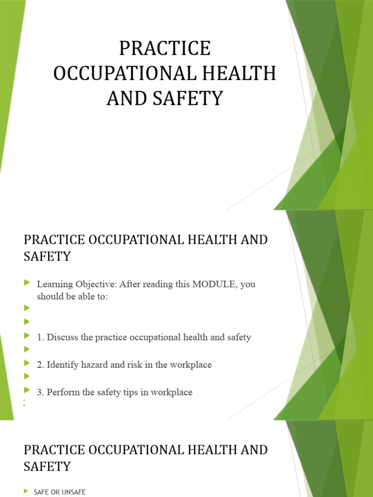 Occupational Health and Safety Guide | PDF | Self-Improvement | Science ...