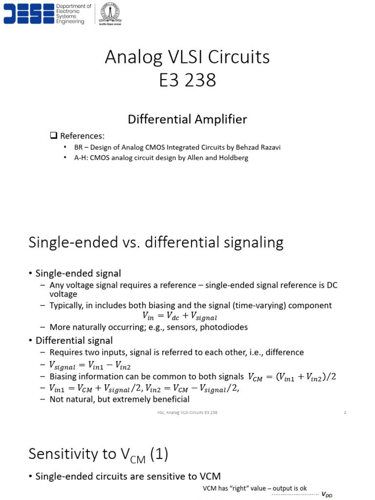 Differential Amplifier Fundamentals | PDF | Electrical Network | Amplifier