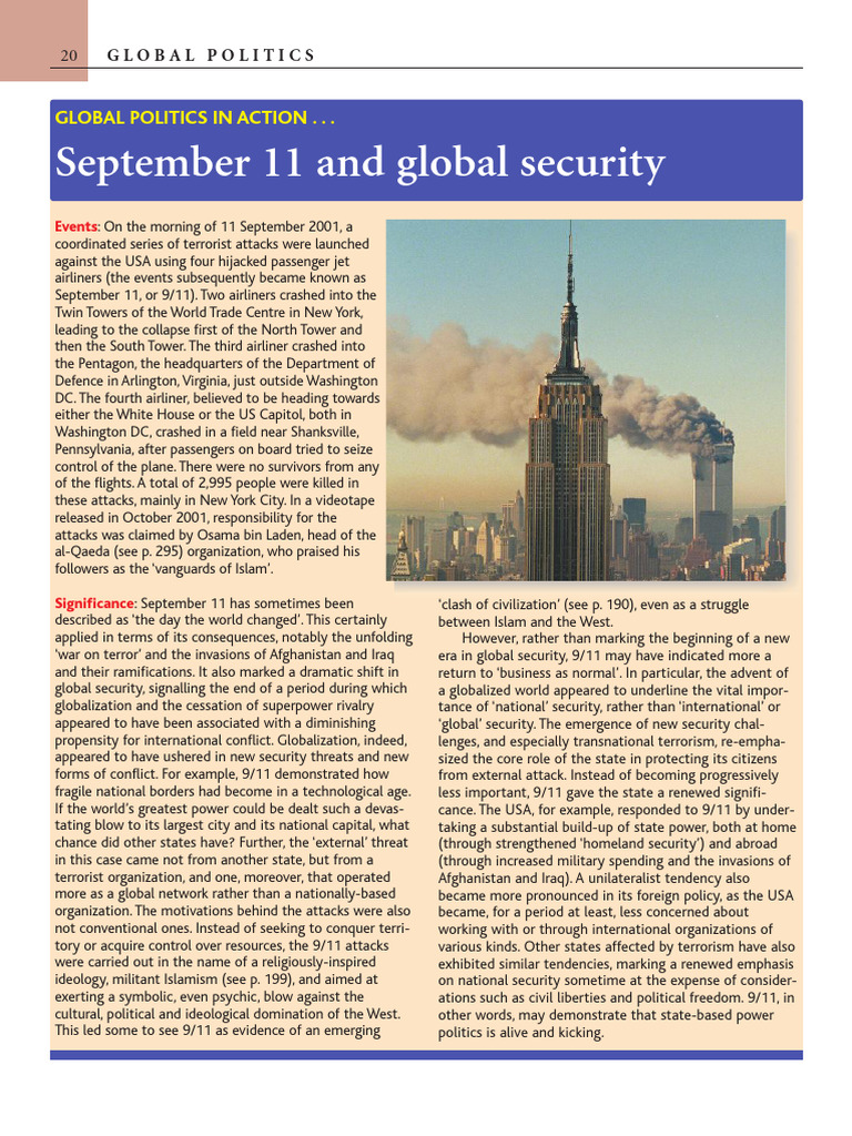 Case Studies - Global Politics in Action | PDF | September 11 Attacks ...