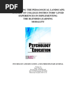 Navigating The Pedagogical Landscape: A Study of College Instructors' Lived Experiences in Implementing The Blended Learning Modality