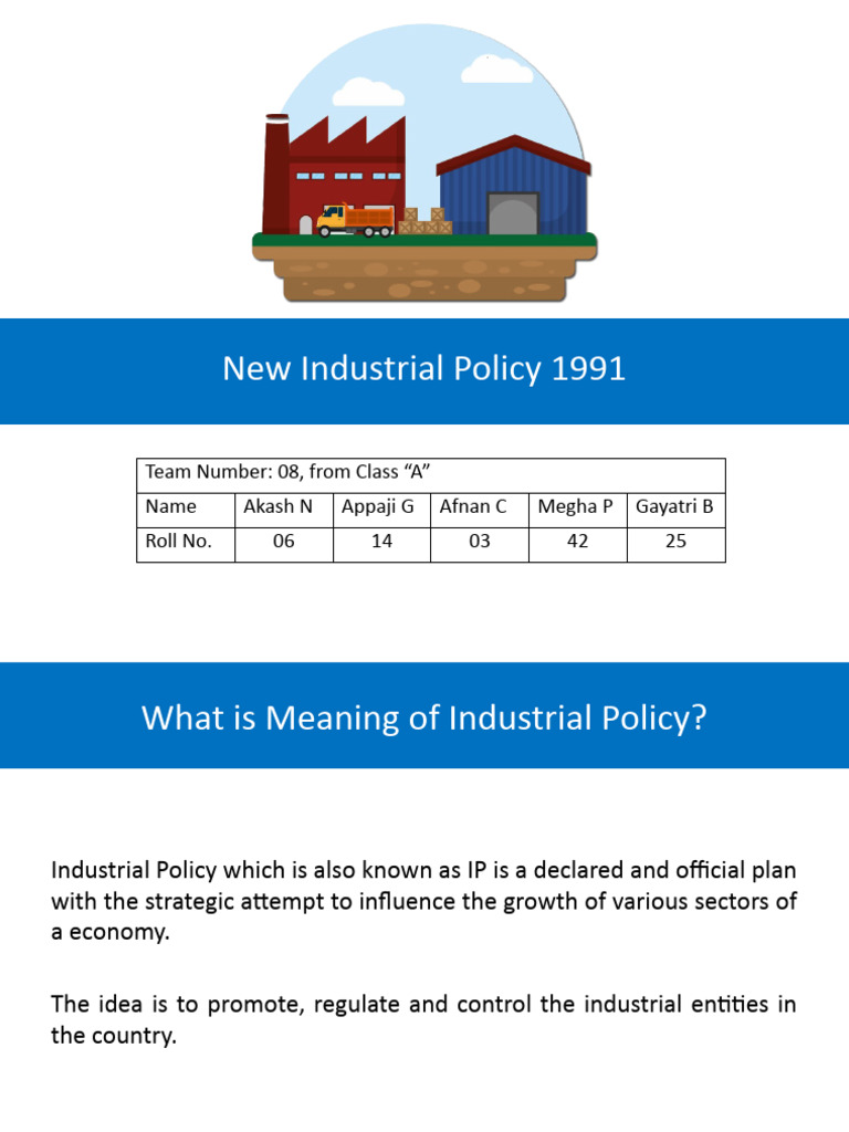 New Industrial Policy 1991 PDF