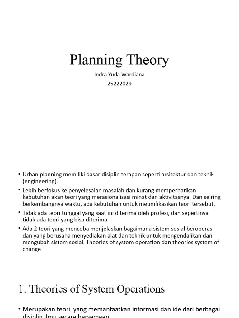 Planning Theory PDF