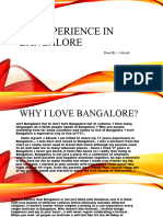 My Experience in Bangalore Abi
