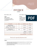 Artist Invoice Template