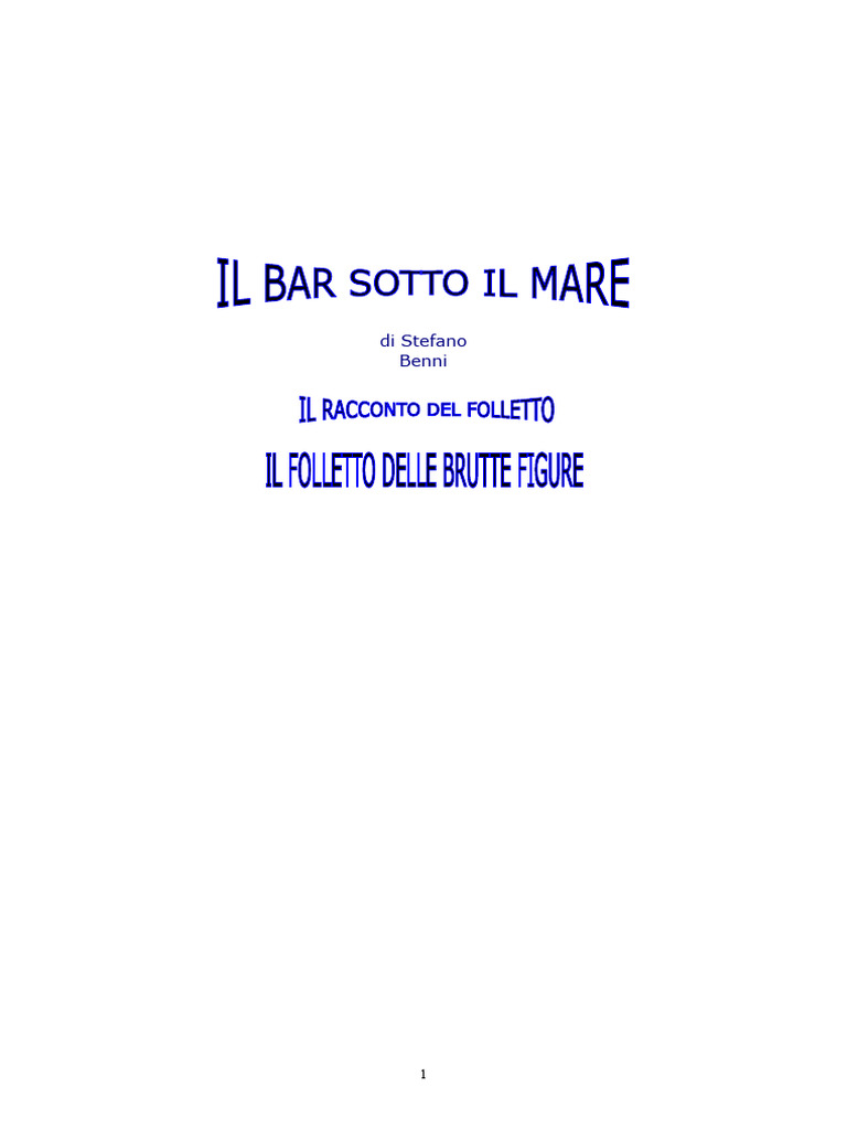 Il Folletto Delle Brutte Figure | PDF