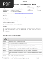 SAP Note 1797736: Gateway Troubleshooting Guide | PDF