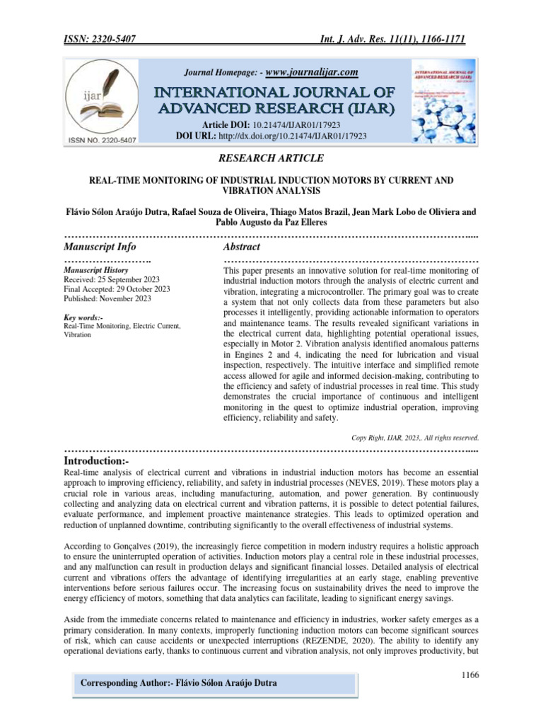 Real-Time Monitoring of Industrial Induction Motors by Current and ...