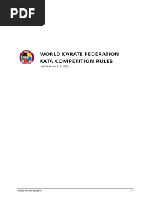 WKF Kata Competition Rules 2024