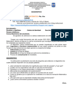 MATEMATICAS 4TO AÑO PROF. JESUS IZAGUIRRE Diagnostico 2021-2022