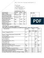 Three-Terminal Positive Voltage Regulator Ic: Absolute Maximum Ratings (Ta 25 C)